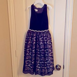 Girl navy blue formal dress